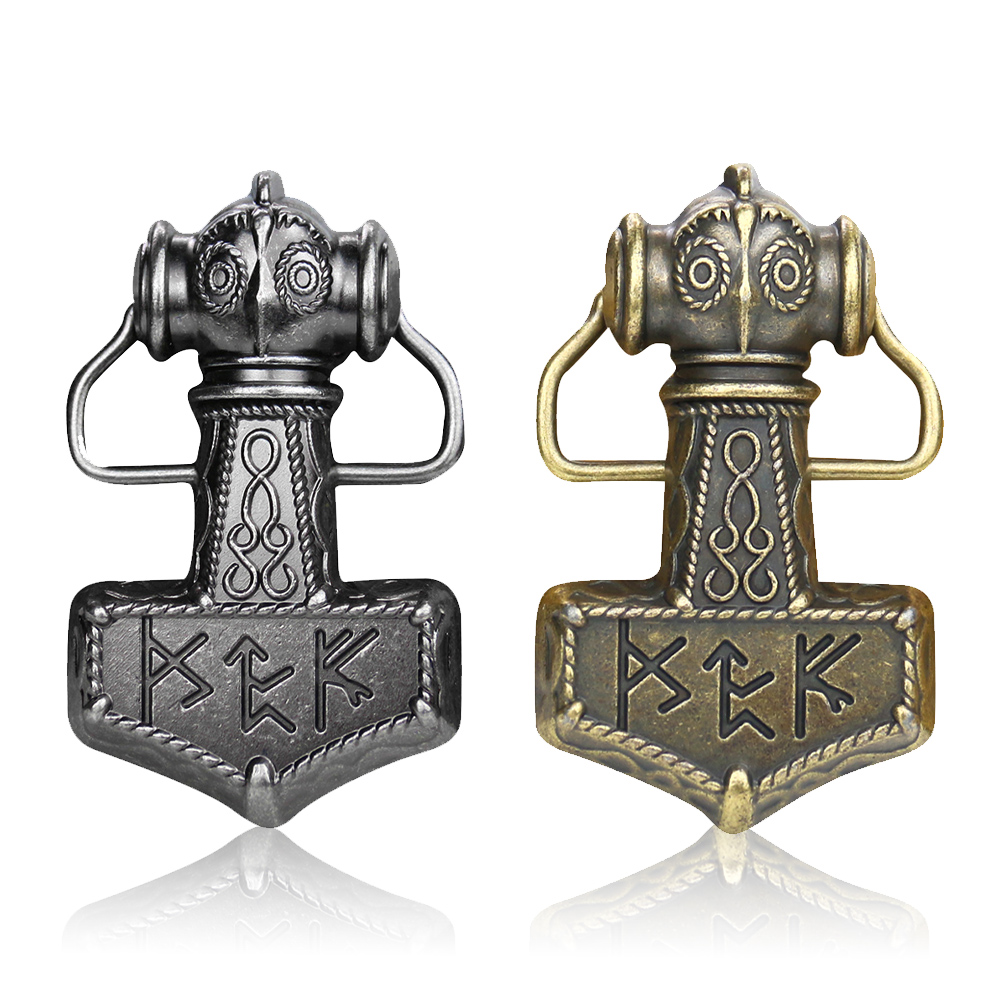 Men'S Viking Accessories - Boucle de ceinture en marteau Odin