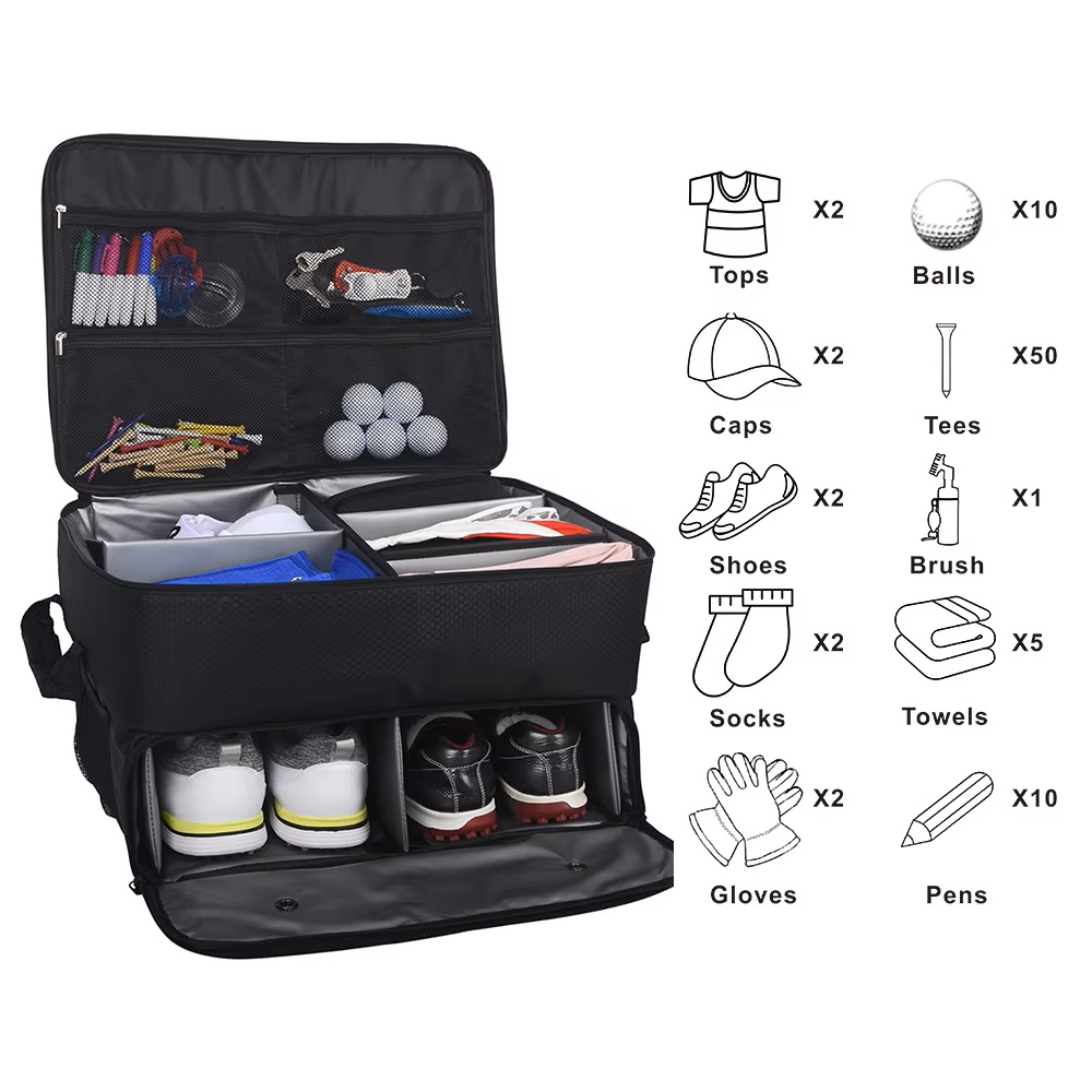 Men'S Accessories Travel Bag - Organisateur de coffre de golf en