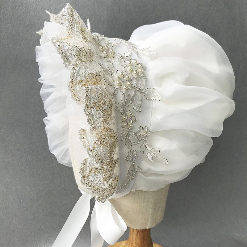 Men'S Victorian Accessories - Bonnet victorien à volants pour femme,