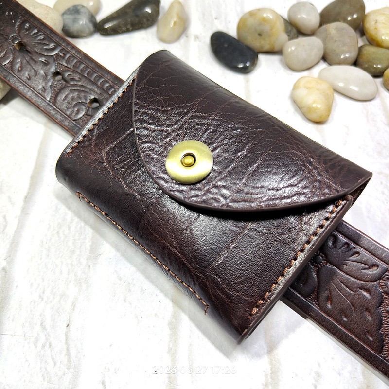 Coin Holder Men - Blongk-Mini sac de taille en cuir