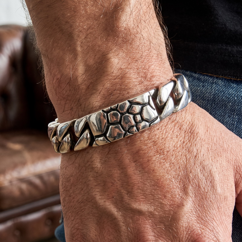 Men Accessories Bd - Bracelet chaîne gourmette vintage en acier