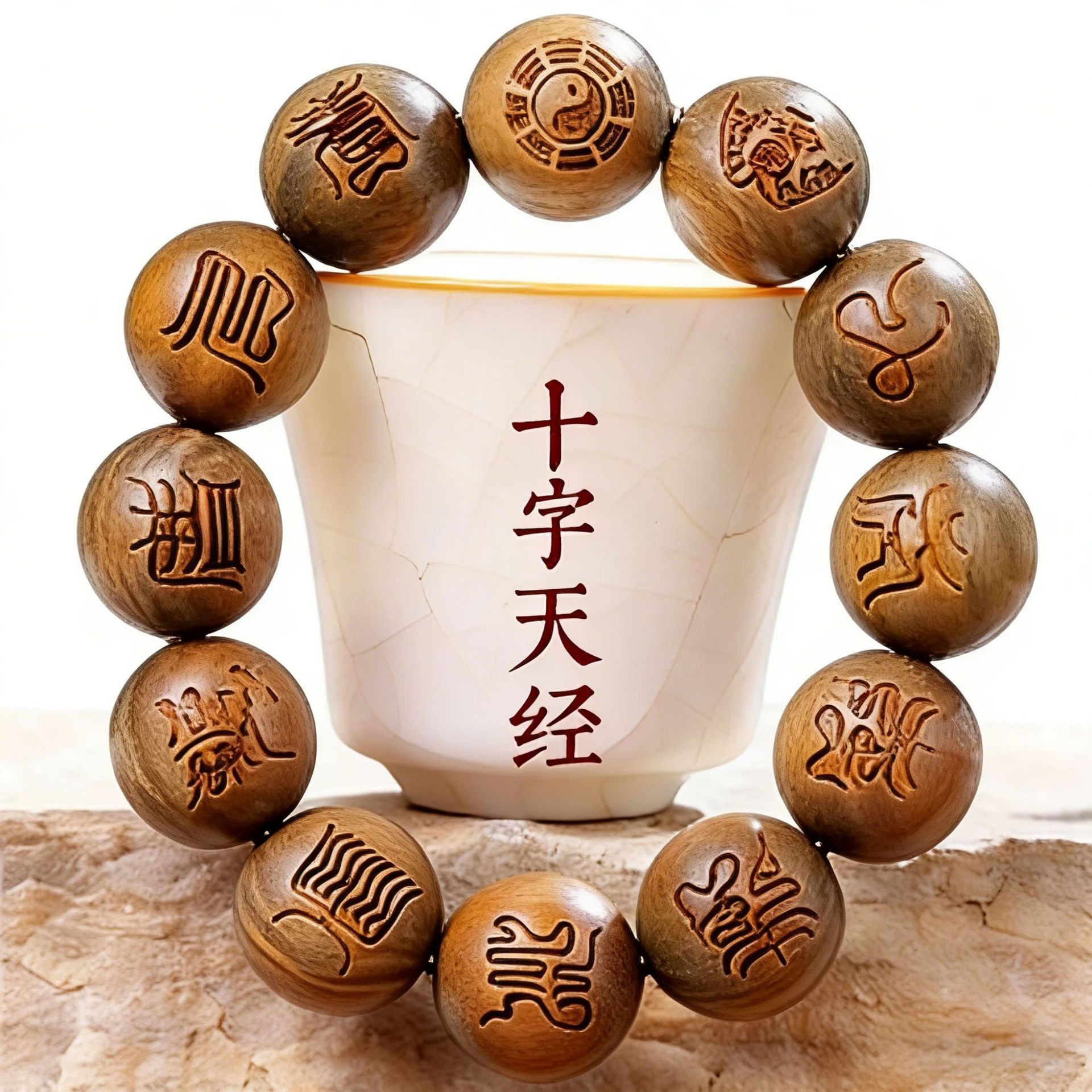 Bracelet Beaded Men - Bracelet de luxe porte-bonheur en bois