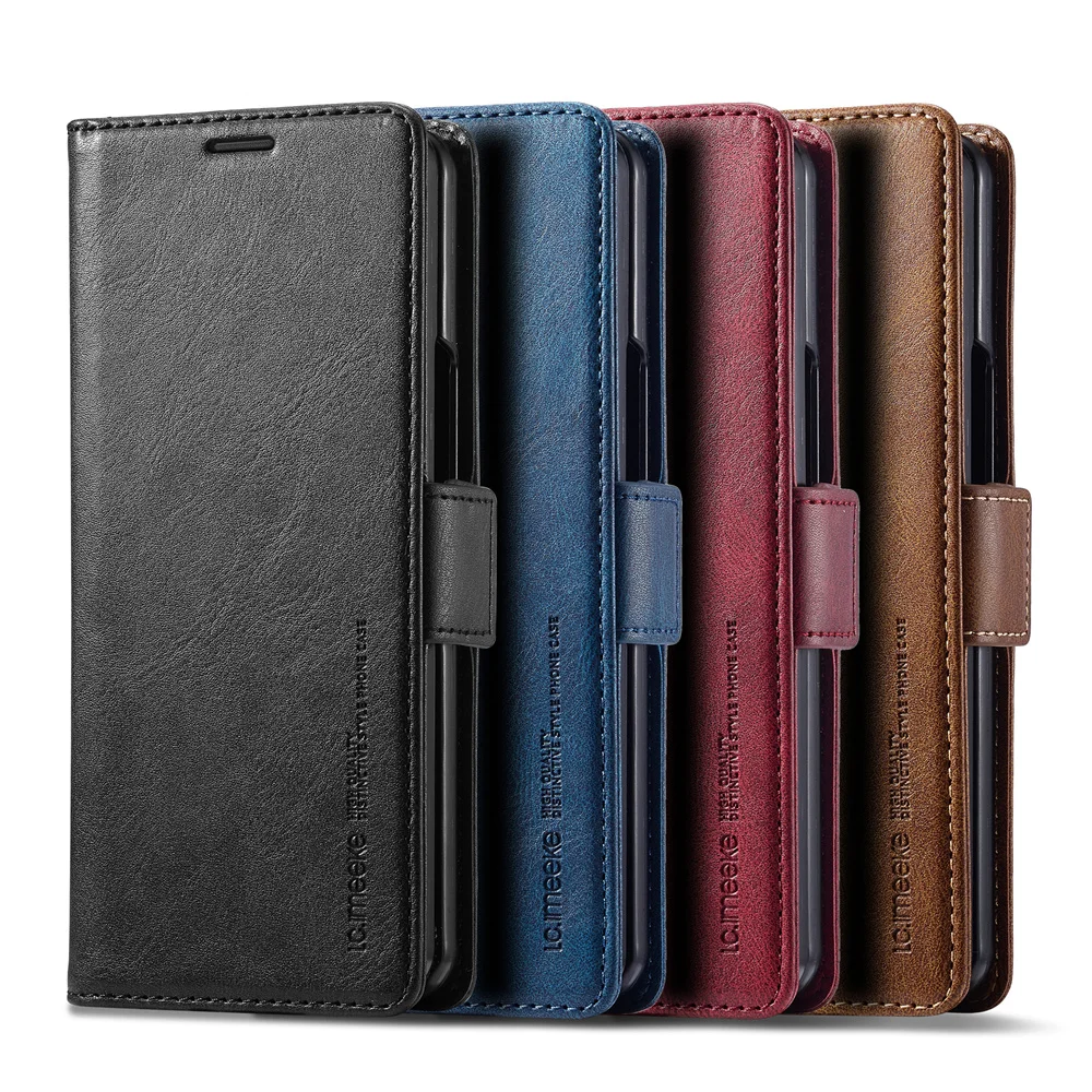 Bifold Leather Wallet - Étui portefeuille en cuir pour Samsung