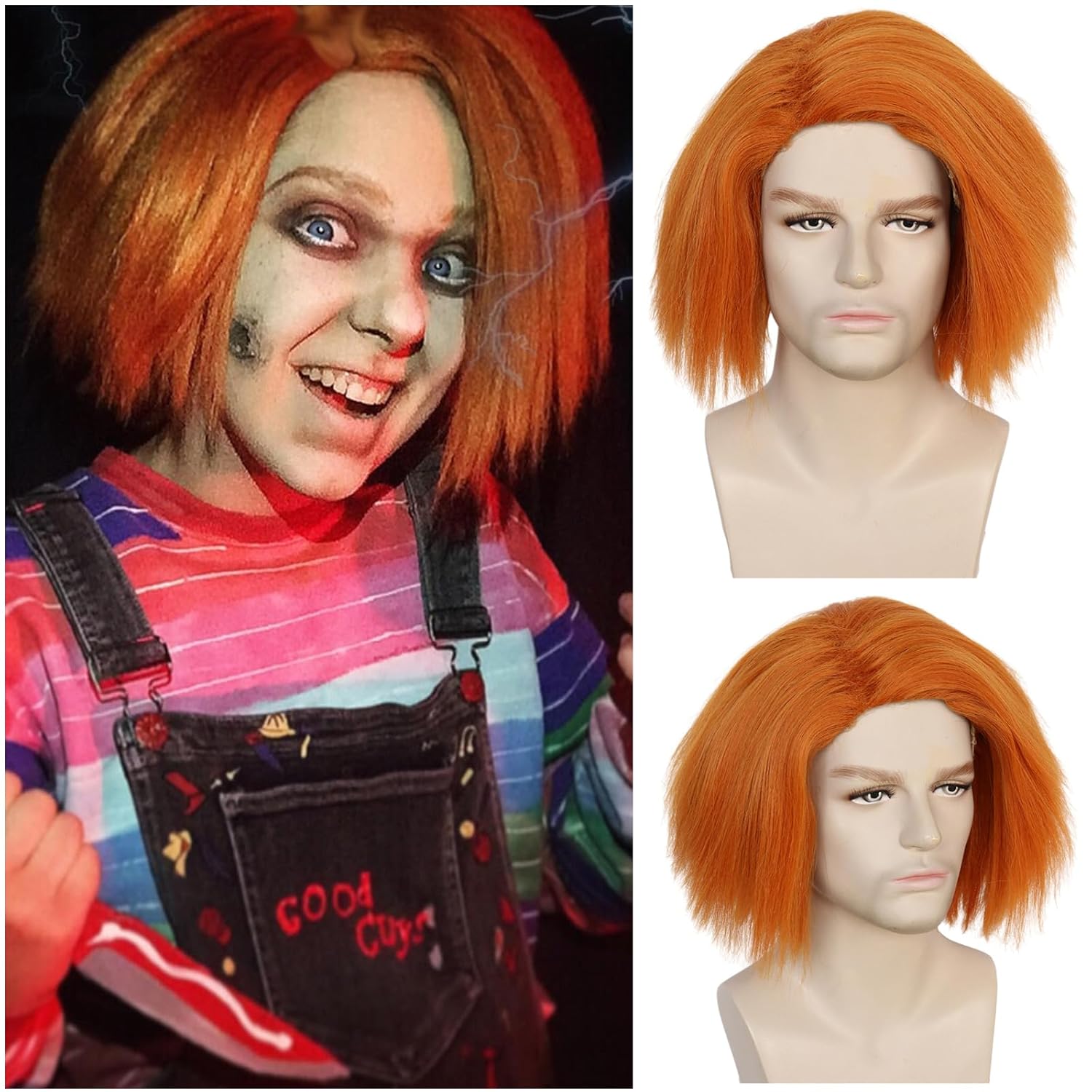 Men Accessories Bd - Perruque Anime Chucky pour homme, perruque