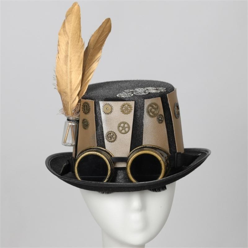 Chapeau haut-de-forme Gold Gea - Men'S Victorian Accessories avis et prix
