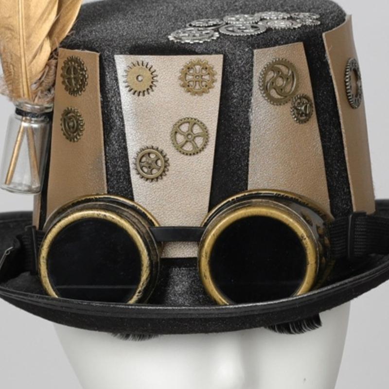 Chapeau haut-de-forme Gold Gea - Men'S Victorian Accessories avis et prix