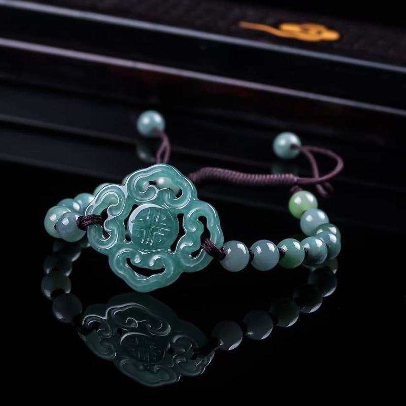 Bracelet en jadéite naturelle  - Bracelet Beaded Men avis et prix