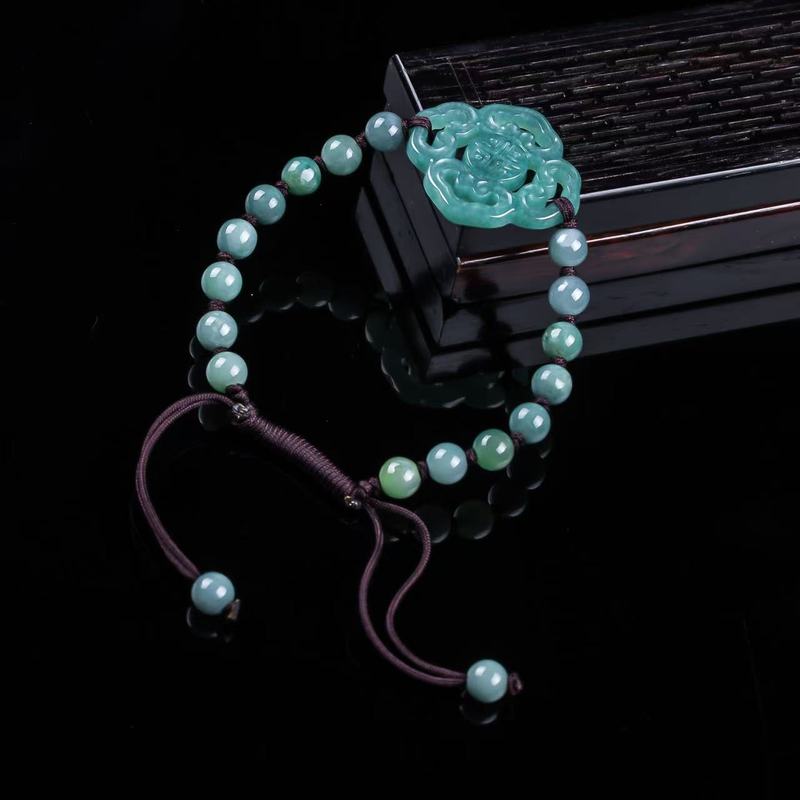 Bracelet en jadéite naturelle  - Bracelet Beaded Men avis et prix