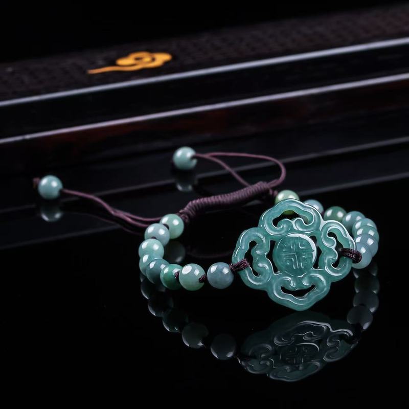 Bracelet en jadéite naturelle  - Bracelet Beaded Men avis et prix