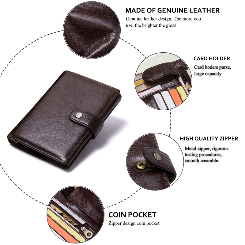 Portefeuille décontracté en cu - Bifold Leather Wallet avis et prix