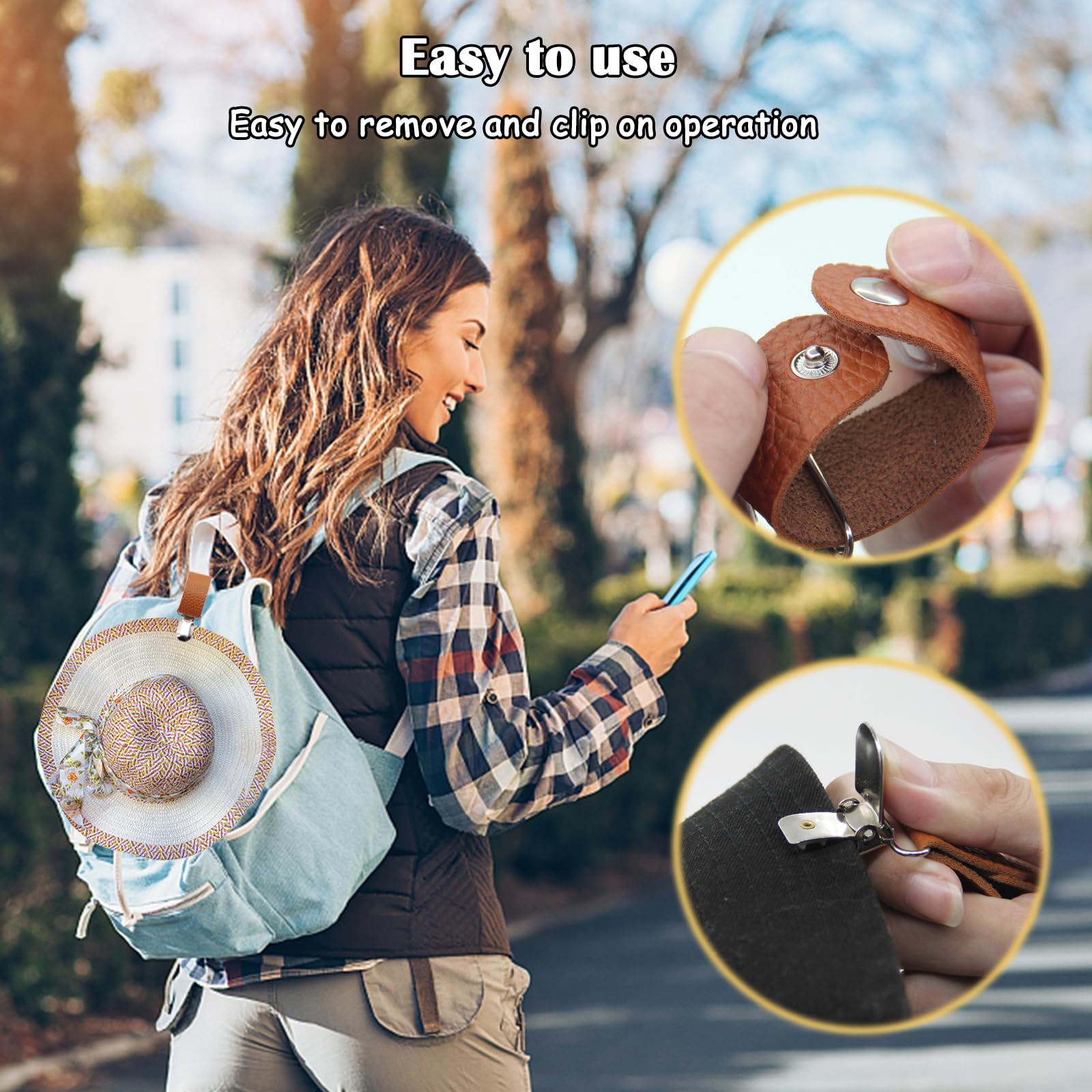 Clip à chapeau en cuir PU pour - Men'S Accessories Travel Bag avis et prix